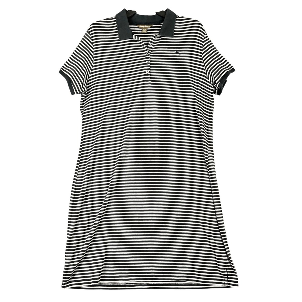 Tommy Bahama IslandZone Polo Dress‎ Women Sz L Minimalist Resort Clean Girl